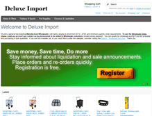 Tablet Screenshot of deluxeimport.com